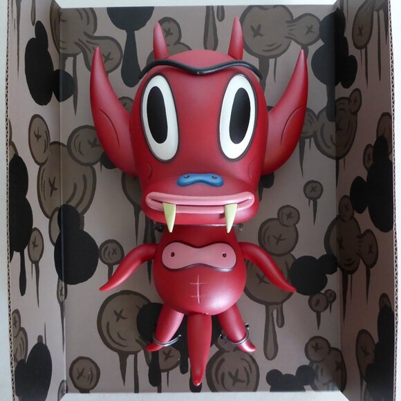NEW 2006 7.5” HOT CHA CHA CHA DEVIL DEMON DESIGNER ART VINYL FIGURE GARY BASEMAN - Picture 3 of 9
